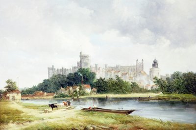 Windsor Castle from the Brocas Meadows by Alfred Vickers