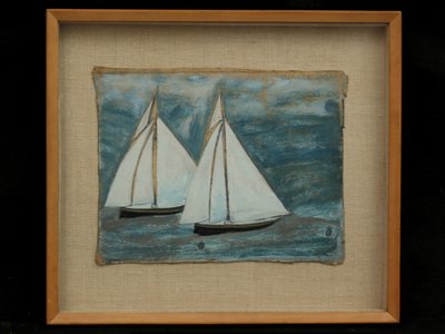 Two Sailing Boats by Alfred Wallis