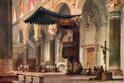 Interior of Cathedral, San Remo by Alfred Waterhouse