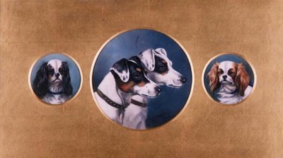 Fox Terriers and King Charles Spaniels by Alfred Wheeler