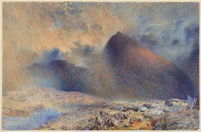 Mount Snowdon through Clearing Clouds by Alfred William Hunt