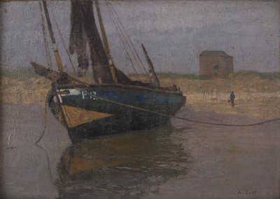 Fishing Boat on the Belgian Coast by Alfred Zoff