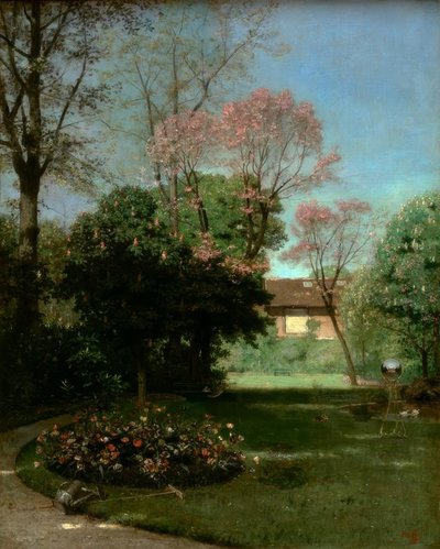 The Garden of Alfred Stevens by Alfred de Knyff