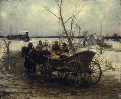 Meeting the Train by Alfred von Wierusz Kowalski