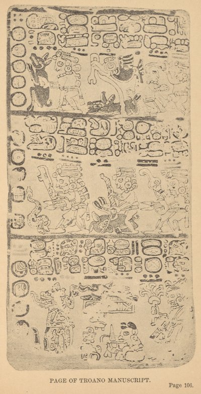 Page of Troano Manuscript by Alice Dixon Le Plongeon