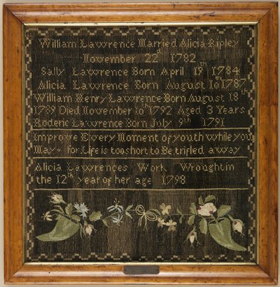 Family Register Sampler by Alicia Lawrence