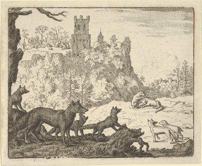 Renard Leaves with the Badger by Allart van Everdingen