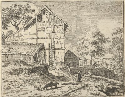 The Two Ladders by Allart van Everdingen
