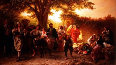 Festive Scene by Alois Schonn