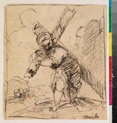 Christ carrying the Cross, recto, 17th century by Alonso Cano