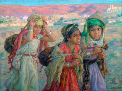 Young Girls Carrying Water, c. 1881-1926 by Alphonse Etienne Dinet