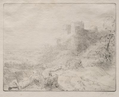 An Old Chateau by Alphonse Legros