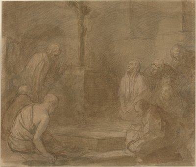 At the Foot of the Cross by Alphonse Legros