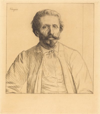 Auguste Delatre by Alphonse Legros