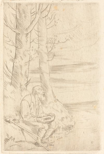 Blind Beggar by Alphonse Legros