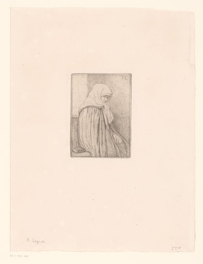 Breton Woman with Headscarf by Alphonse Legros