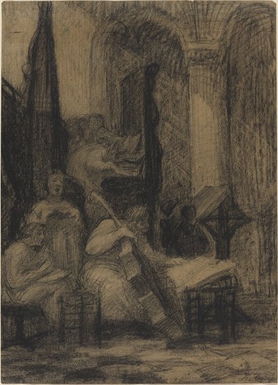 Choir of a Spanish Church by Alphonse Legros