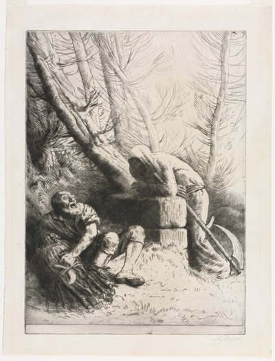 Death and the Woodcutter, 1881 by Alphonse Legros