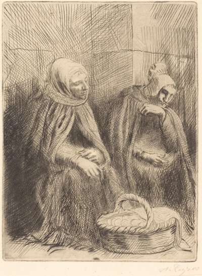 Egg-sellers, 1st plate by Alphonse Legros