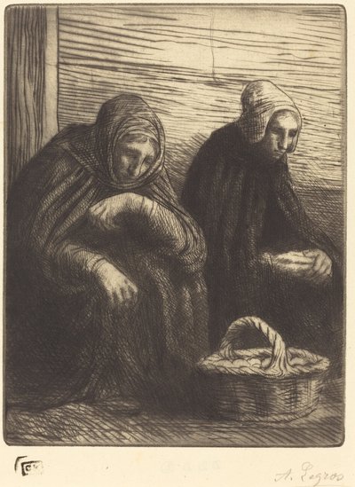 Egg-sellers by Alphonse Legros