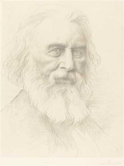 H.W. Longfellow, 2nd Plate by Alphonse Legros