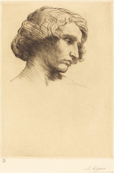 Head of a Man by Alphonse Legros