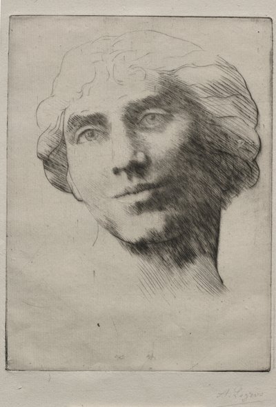 Head of a Young Woman by Alphonse Legros