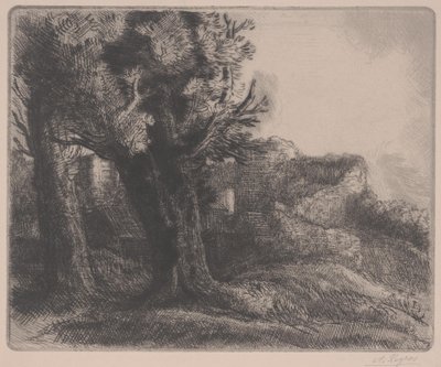 In the Ruins, mid 19th-early 20th century by Alphonse Legros