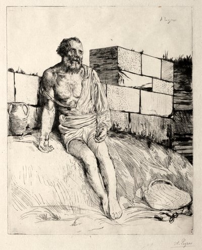 Job (First Plate) by Alphonse Legros