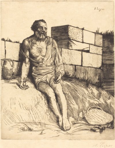 Job, 1st plate by Alphonse Legros
