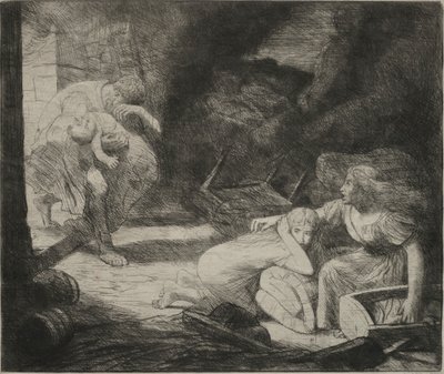 The Fire by Alphonse Legros
