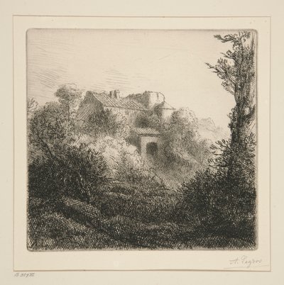 The Farm on the Hill by Alphonse Legros