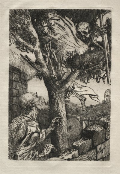 Death in the Pear Tree by Alphonse Legros