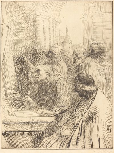 Monks at Church by Alphonse Legros