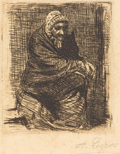 Old Woman Seated by Alphonse Legros