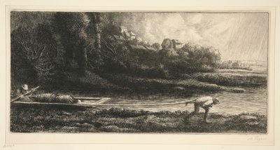 Landscape in a Boat by Alphonse Legros