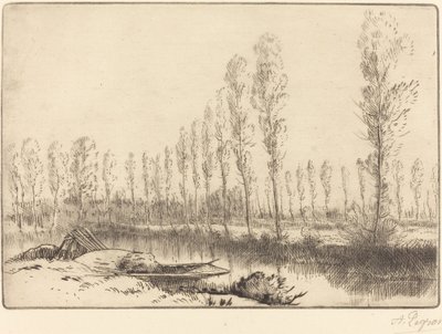 Poplars near Amiens by Alphonse Legros