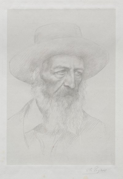 Portrait of Alfred Lord Tennyson by Alphonse Legros