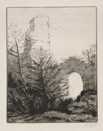 Ruins of a Monastery by Alphonse Legros