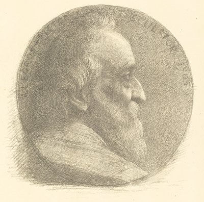 Self-Portrait, Medallion, No.1, 9th plate by Alphonse Legros
