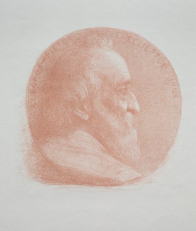 Self-Portrait, Medallion No. 2 (11th Plate) by Alphonse Legros