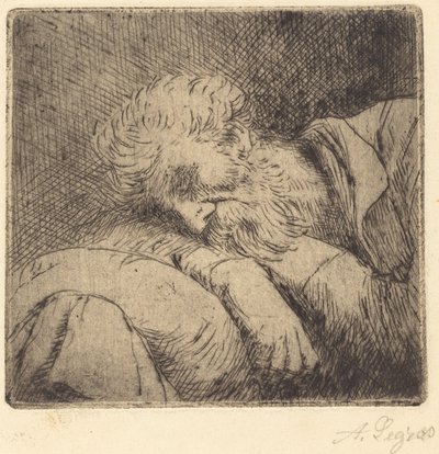 Sleeping Beggar by Alphonse Legros