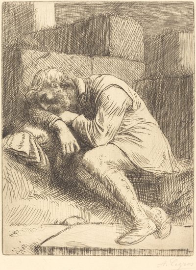 Sleeping Beggar by Alphonse Legros