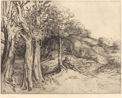 Solitude Landscape by Alphonse Legros