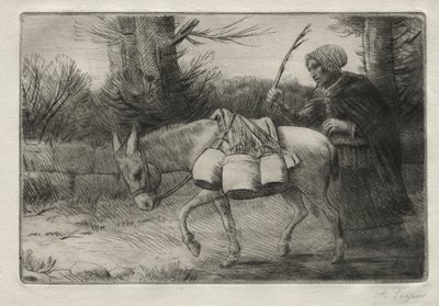The Dairymaid of Boulogne (Third Plate) by Alphonse Legros