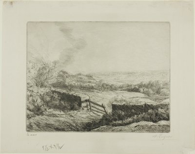 The Meadow Gate by Alphonse Legros