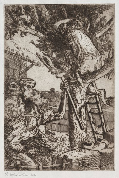 The Pear Thief, No. 1, c. 1890 by Alphonse Legros