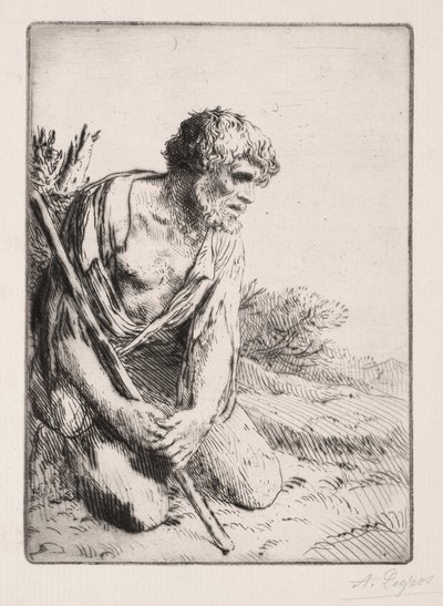 The Prodigal Son, 3rd Plate by Alphonse Legros