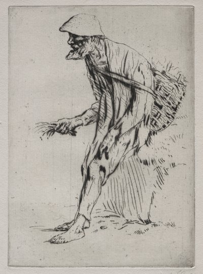 The Red Pimpernel Vendor by Alphonse Legros
