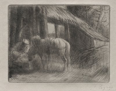 The Watering Place (2nd Plate) by Alphonse Legros